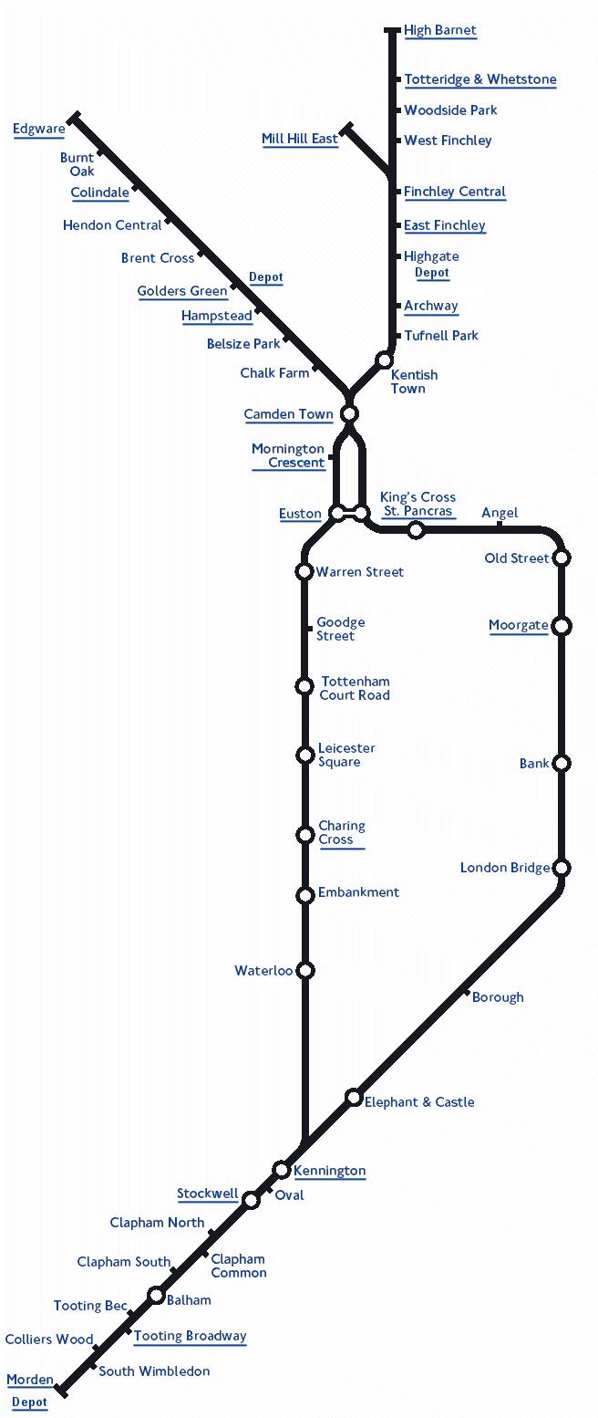 Northern Line Map gif 64099 Bytes Northern Line Map gif 64099 Bytes